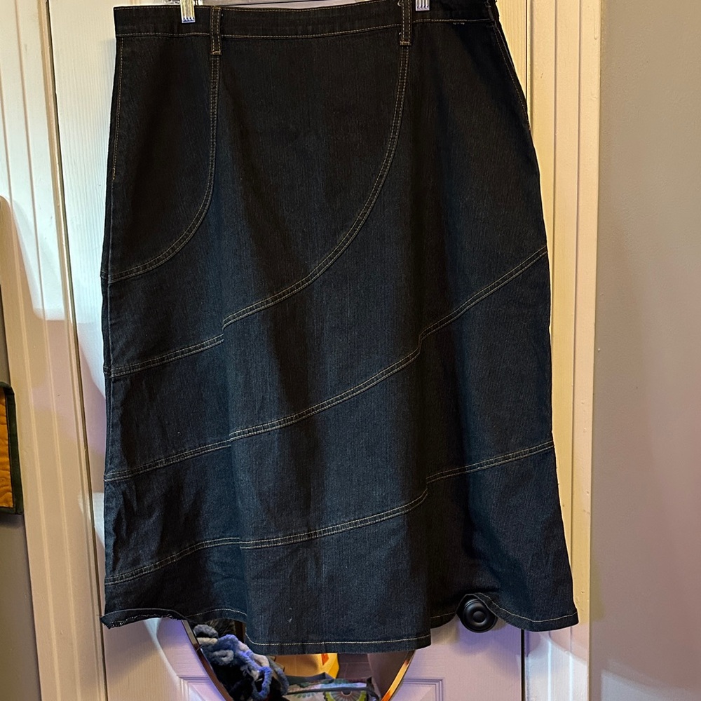 Denim A-Line Skirt